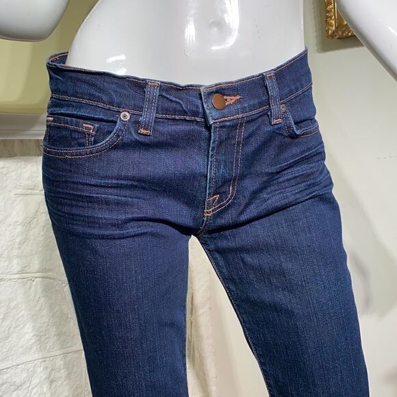 J BRAND Low Rise CIGARETTE Denim Slim Leg Stretch 914 INK Dark Jeans - Picture 4 of 9